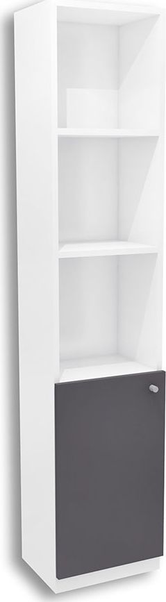 Elior Biało-grafitowy regał młodzieżowy Timi 11X - 5 kolorów Grafitowy