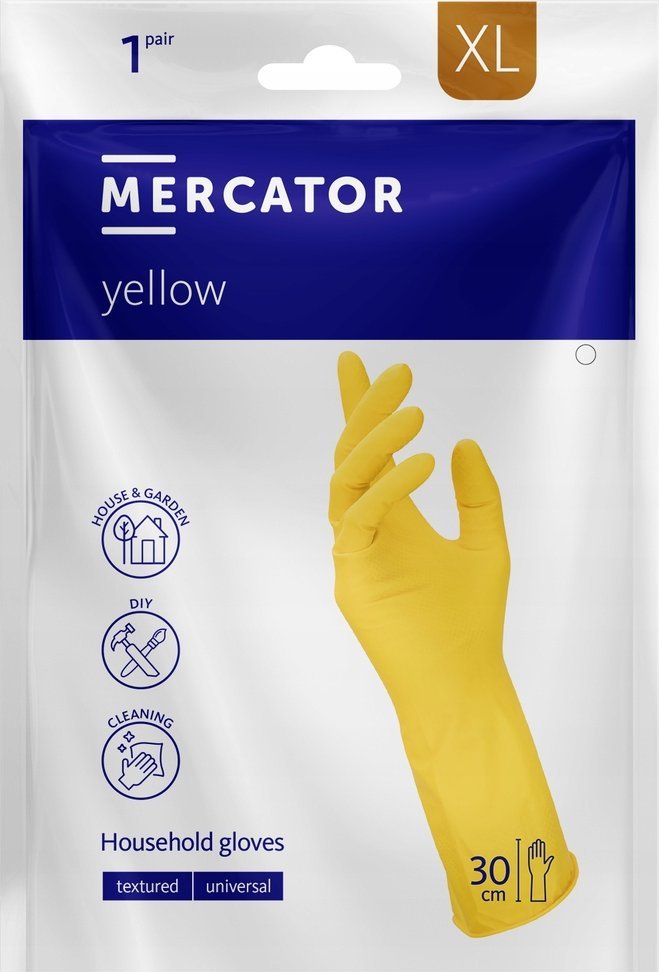 Mercator Medical Rękawice gospodarcze MERCATOR yellow XL 1 para