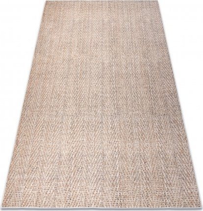 Dywany Łuszczów Dywan do prania ANDRE 1577 Jodełka, chevron antypoślizgowy - beż, 120x170 cm