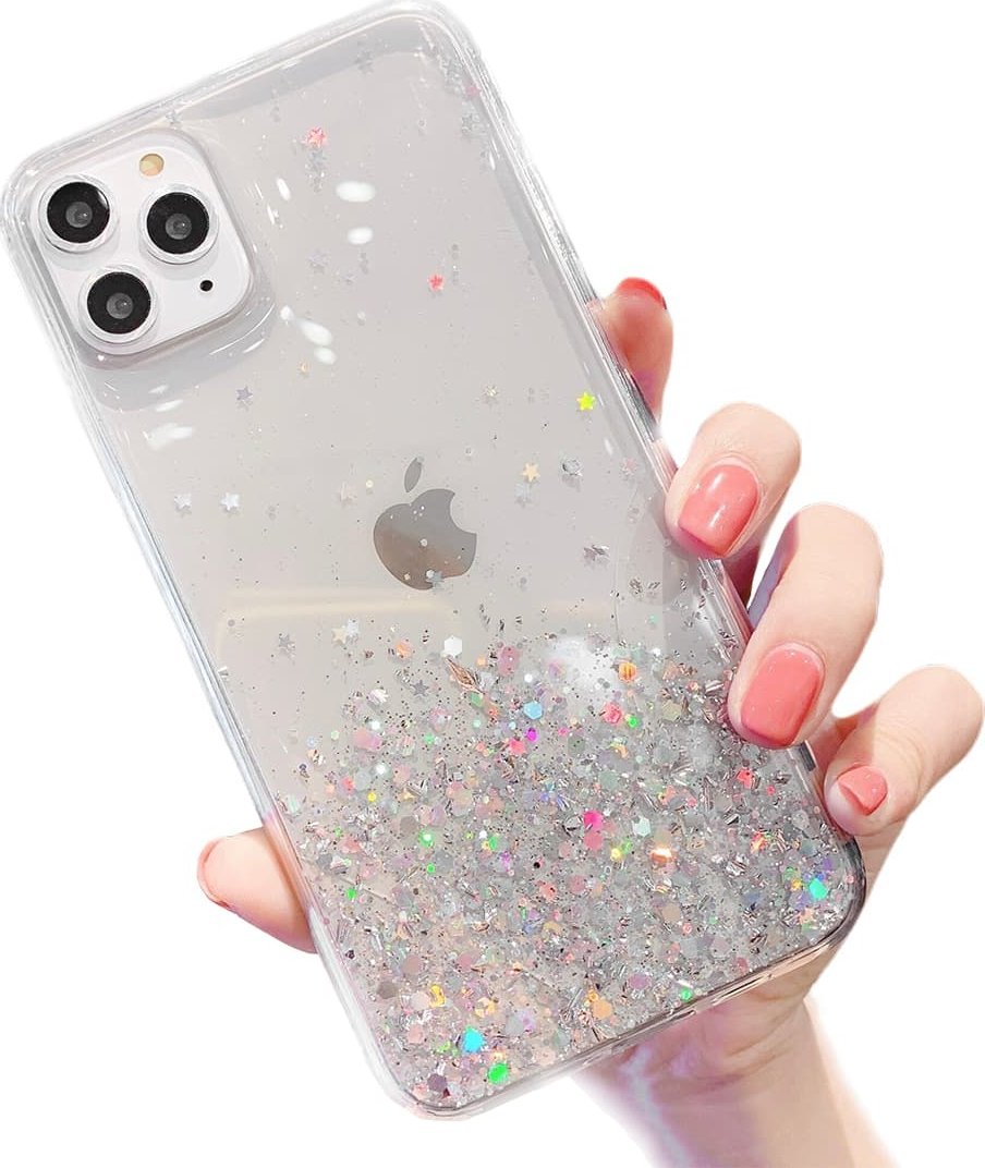nemo Etui OPPO A17 Brokat Cekiny Glue Glitter Case transparentne
