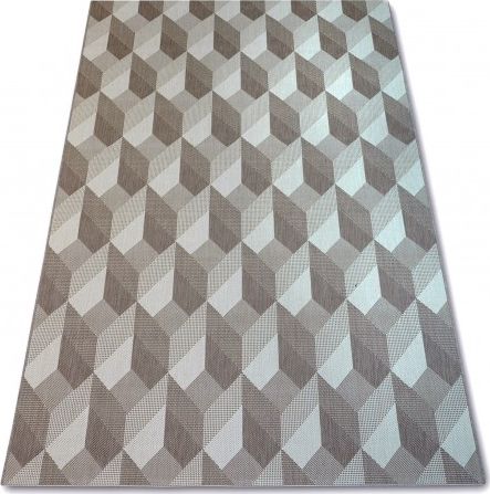 Dywany Łuszczów Dywan SZNURKOWY SIZAL FLAT 48624/686 KOSTKI 3D, 140x200 cm