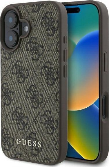 Guess Guess GUHCP16SG4GFBR iPhone 16 6.1" brązowy/brown hardcase 4G Classic