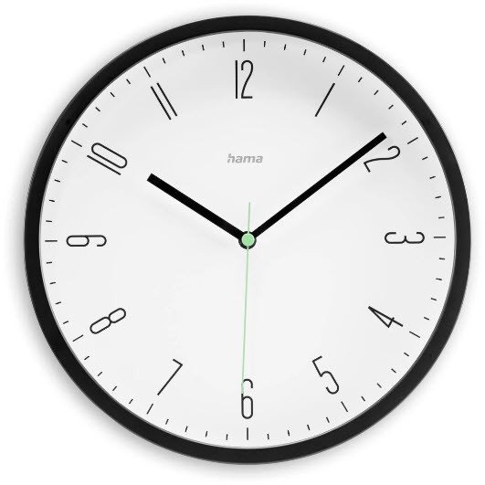 Zegar cienny Capri 25 cm Czarny