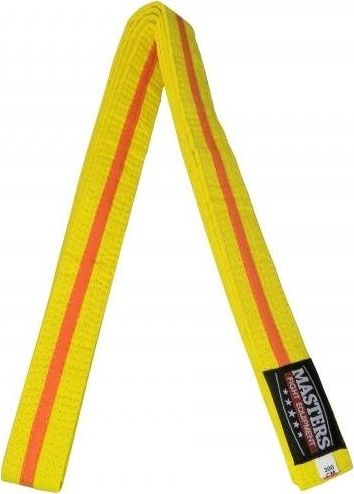 Masters Fight Equipment Pas do kimona MASTERS żółty z pomarańczową lamówką uniwersalny