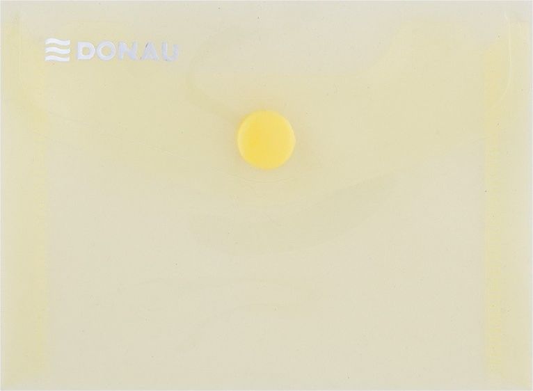 Donau Teczka kopertowa DONAU zatrzask, PP, A7, 180mikr., żółta