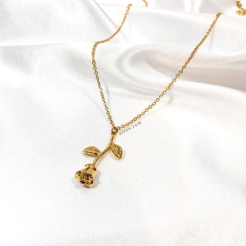 OTIEN Naszyjnik damski Róża złoty