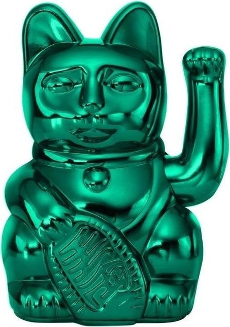 Kot szczęścia Cosmic błyszczący turkusowy