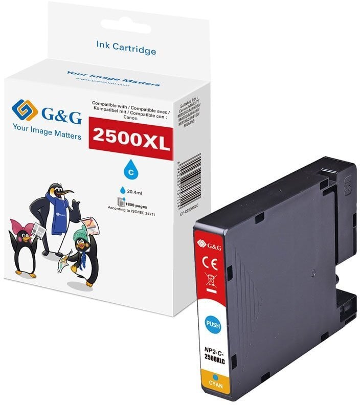 Tusz G&G wkład do drukarki kompatybilny z Canon PGI-2500XLC