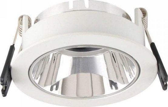 V-TAC Oczko V-TAC GU10 Wpuszczane Białe/Chrom Okrągłe VT-872 3 Lata Gwarancji