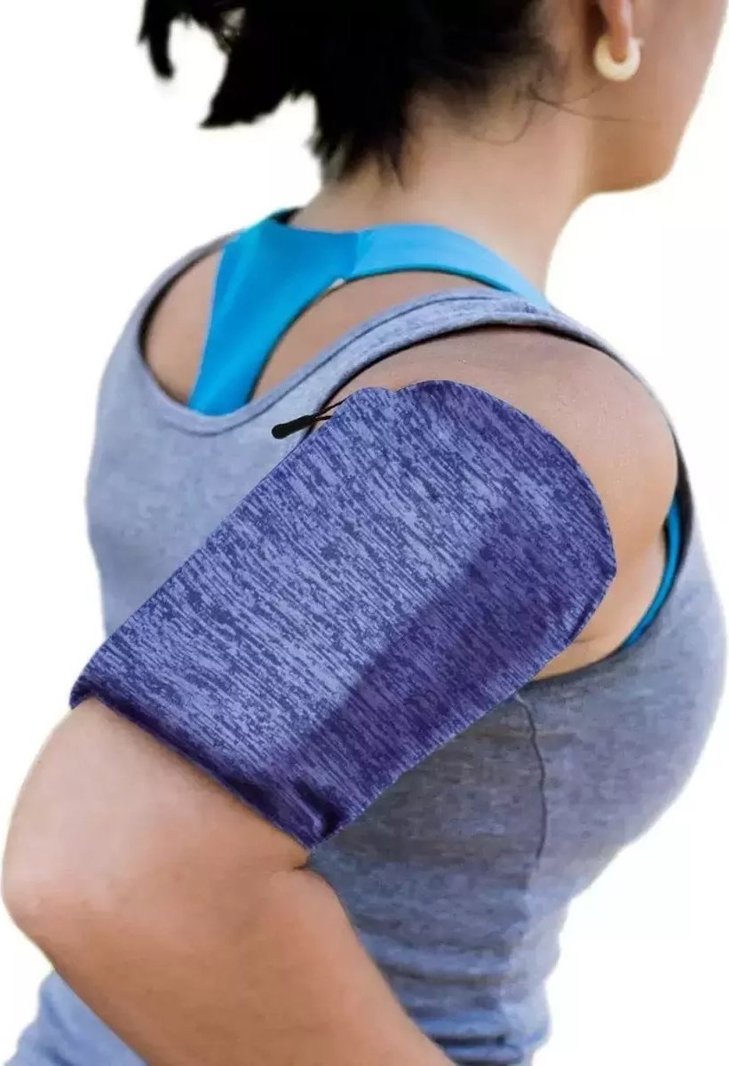 4kom.pl Armband do biegania | opaska na ramię na telefon M granatowa