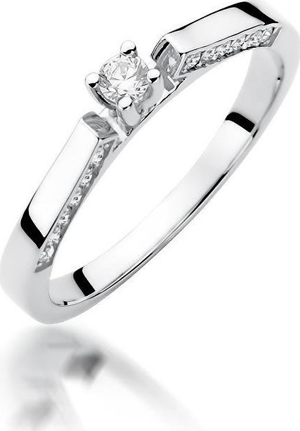 Best Diamonds złoty pierścionek z brylantem 0.23ct 15