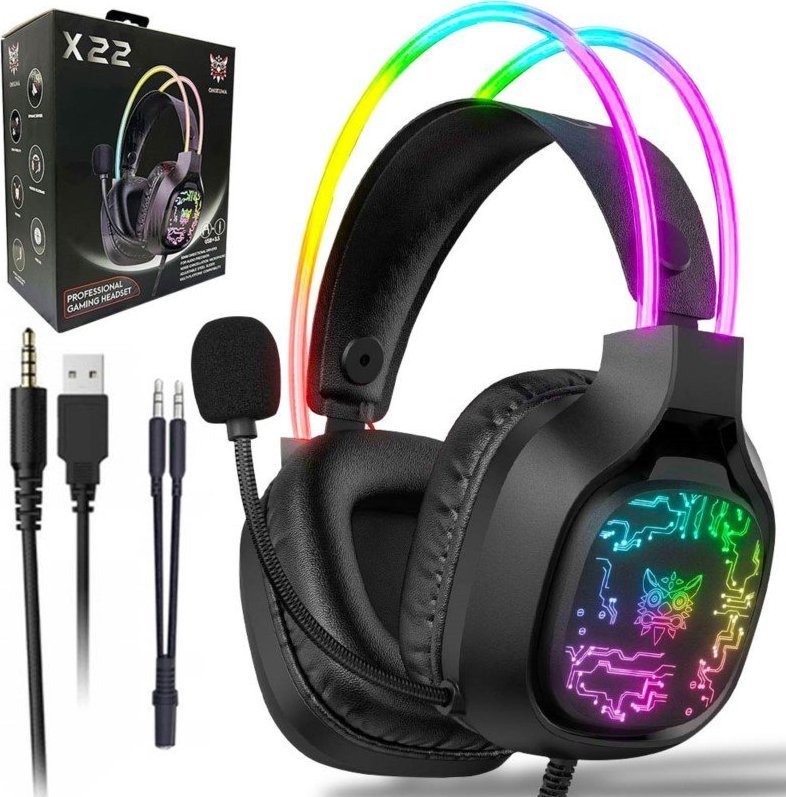 Słuchawki Onikuma X22 Czarne (08054)