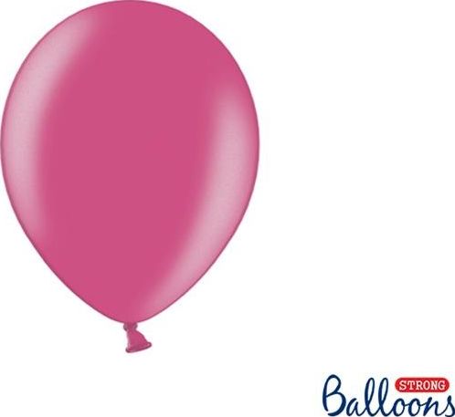 Party Deco Balony Strong, metallic ciemnoróżowy, 23 cm, 100 szt. uniwersalny