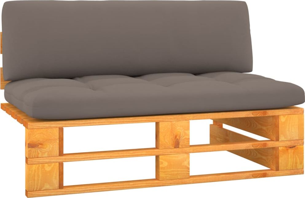 vidaXL Ogrodowa sofa środkowa z palet, miodowy brąz, drewno sosnowe