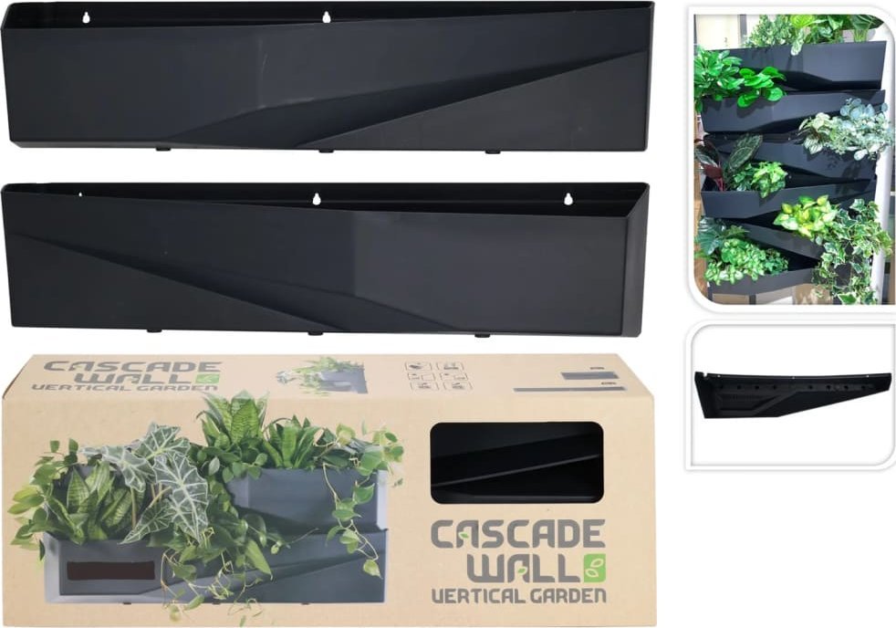 ProGarden ProGarden Donice do ogrodu wertykalnego, 2 szt., antracyt, 78x19x35 cm
