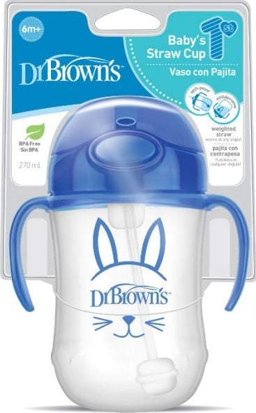 Dr Browns Kubek ze słomką Pierwsza Słomka 270ml (TC91010)