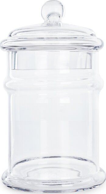 Eurofirany Szklany pojemnik do przechowywania z pokrywką KARLA 13X24 transparentny
