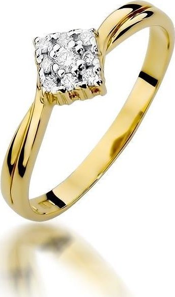 Best Diamonds złoty pierścionek z brylantem 0.09ct 22
