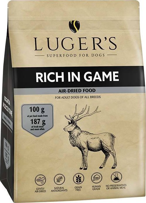 Lugers karma suszona dla psa bogata w dziczyznę 1 kg