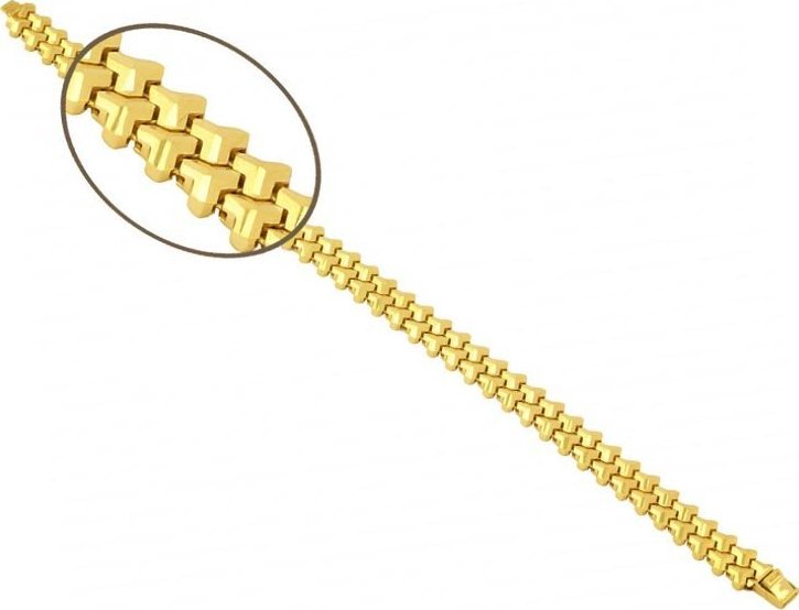 Lovrin Złota bransoletka 375 TAŚMA SPINER SZEROKA 18CM 10,13g