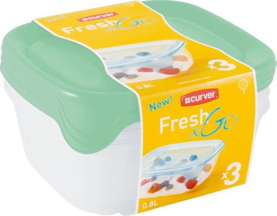 Curver Pojemniki na Żywność Lunchbox Zestaw 3x0,8l Curver uniwersalny