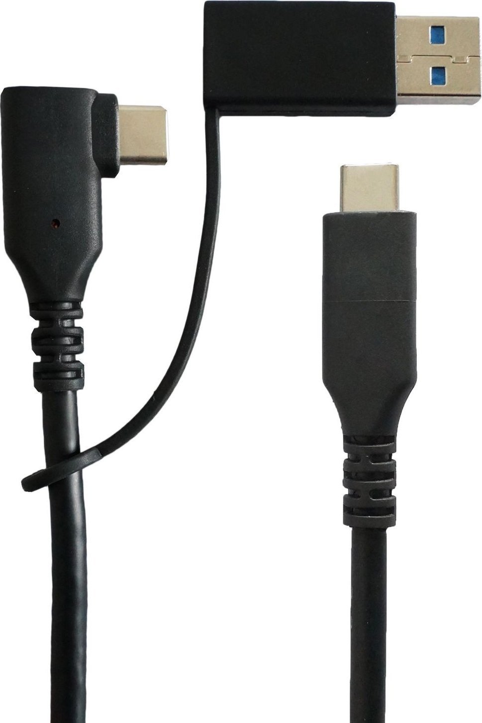 Kabel USB MicroConnect USB-A + USB-C - USB-C 1 m Czarny (USB3.1CC1MDE)