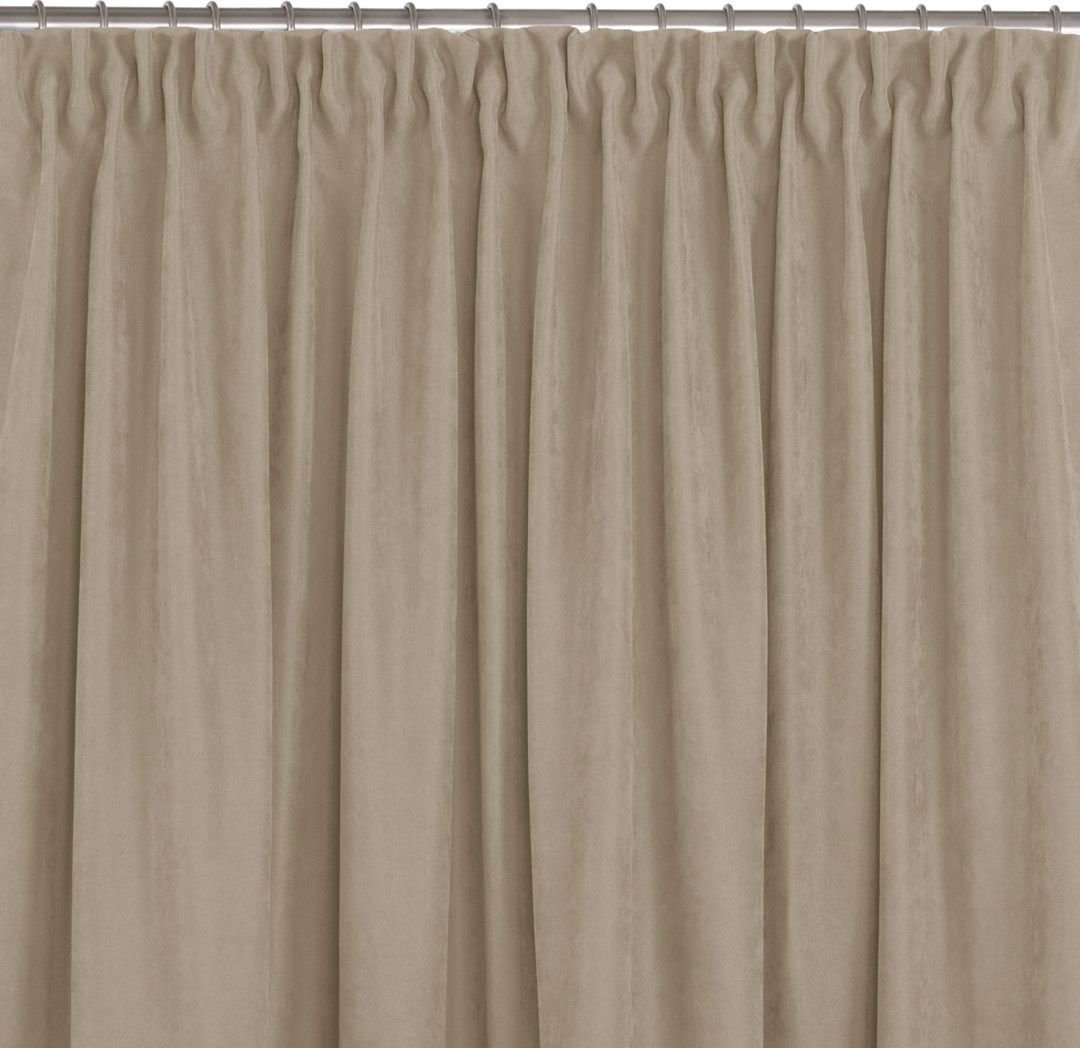 Homede Homede Zasłona MILANA szenilowa na taśmie smok 560x175 beżowa wzór 3