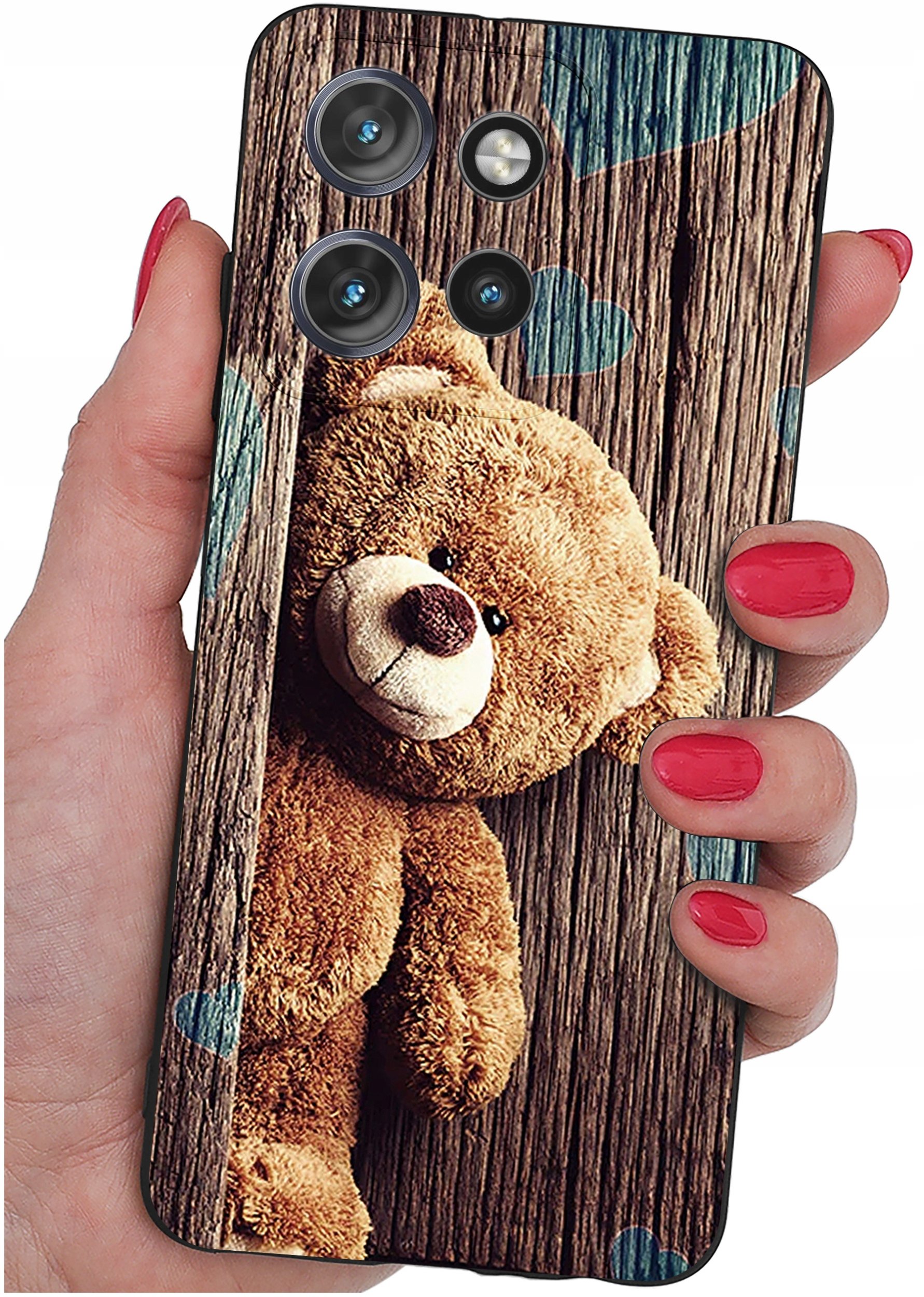 Etui do Motorola Moto EDGE 50 Neo WZORY |SILIKONOWE MATT CASE + SZKŁO 9H