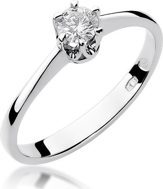 Best Diamonds złoty pierścionek z brylantem 0.20ct 11