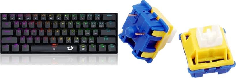 Klawiatura Redragon Redragon K630 DragonBorn Outemu Red (RED-K630RGB) + A113 B Bullet Keycaps (A113B)