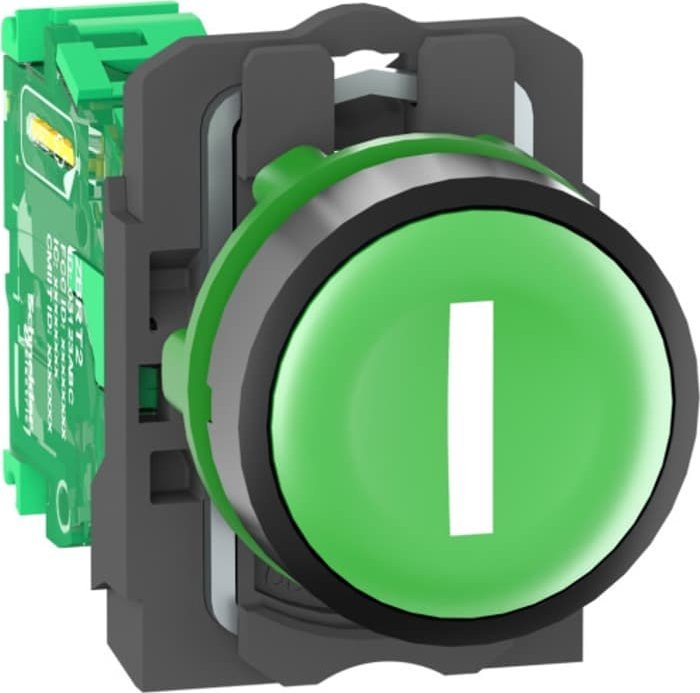 Schneider Electric Harmony XB5R Główka bezprzewodowego i bezbateryjnego przycisku z nadajnikiem Zielona Plastikowa I ZB5RTA331