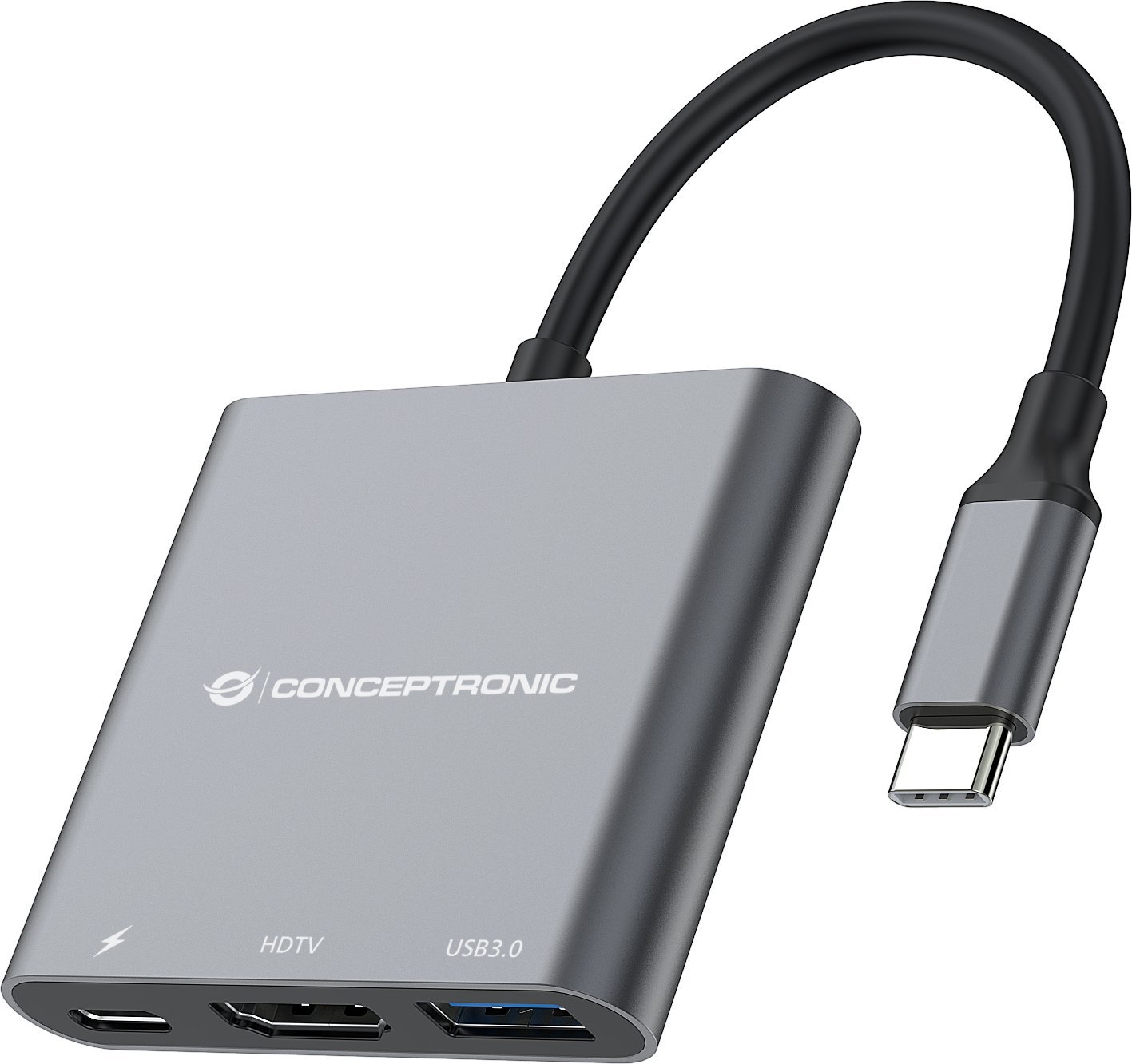 Adapter USB Conceptronic CONCEPTRONIC Adapter USB-C -> HDMI,2xUSB3.0,PD,SD 0.15m