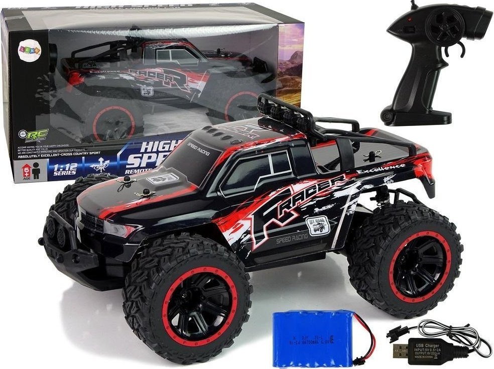 LeanToys Auto Terenowe Off-Road R/C 2.4 G czerwony