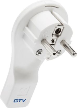GTV Wtyczka płaska kątowa biała 16A 250V (AE-VA1UNI-00)