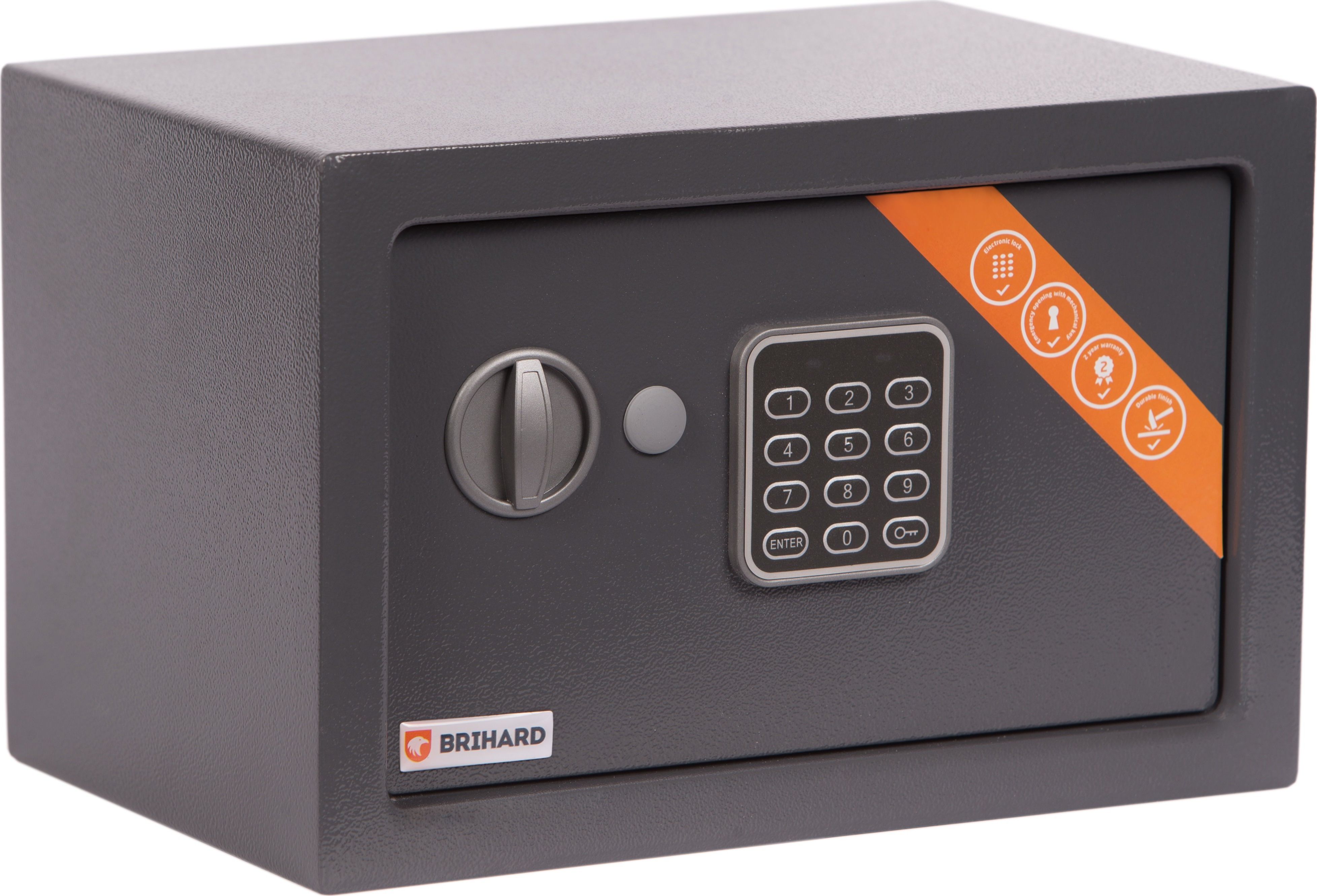 Brihard Sejf elektroniczny Pilkas szary (7665754)
