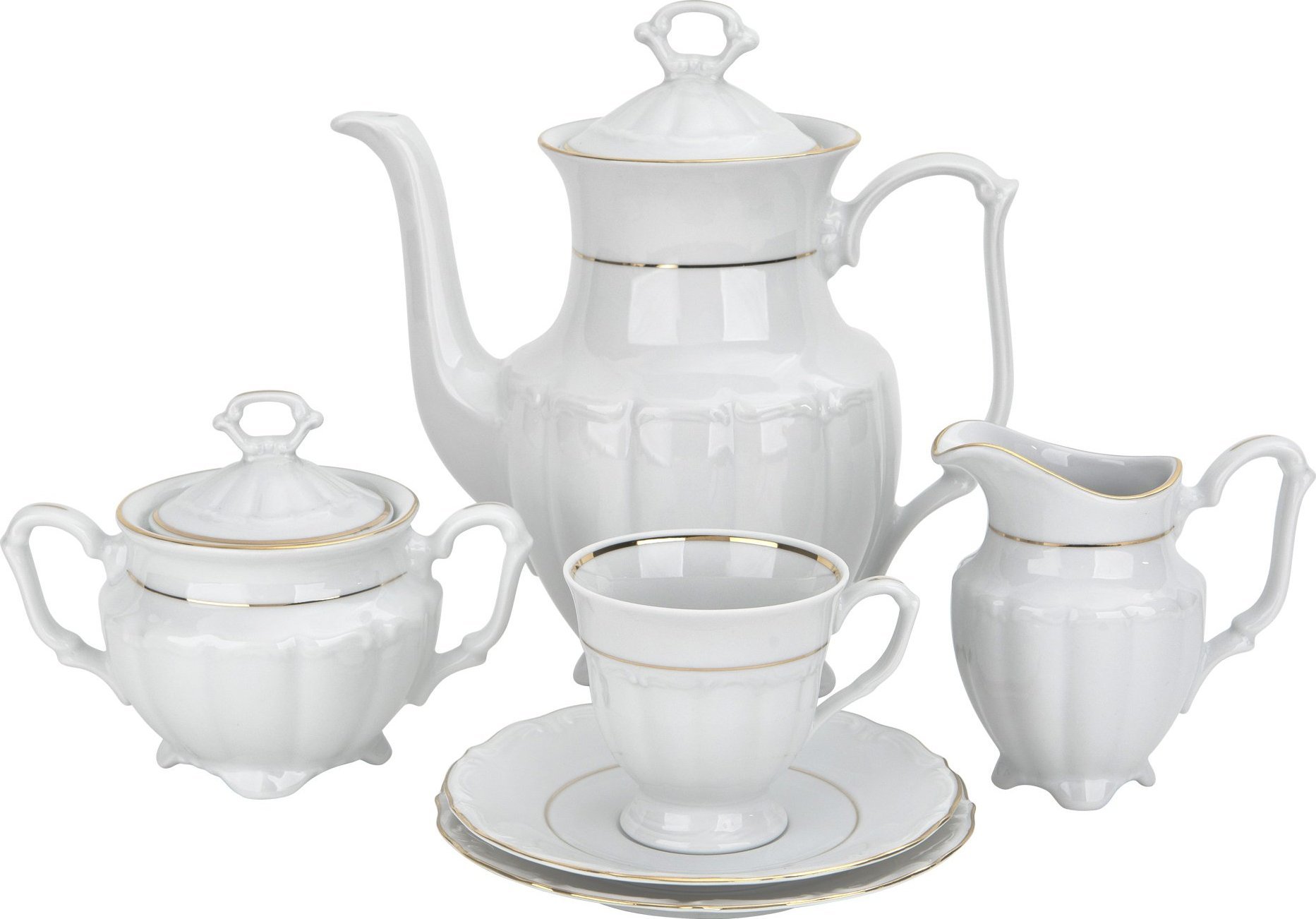 Ćmielów Serwis kawowy 6/21 Maria Teresa Gold