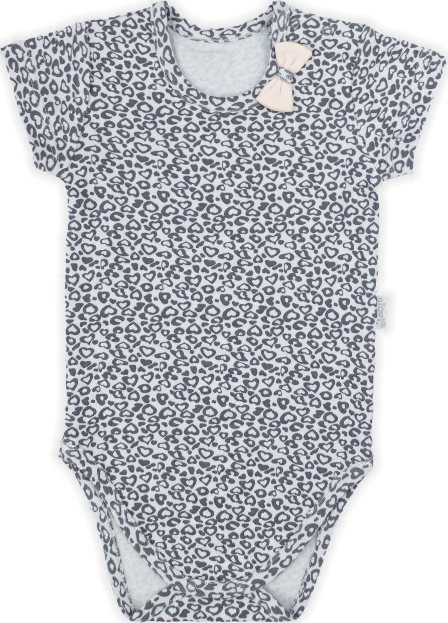 NICOL Body niemowlęce wyprawka krótki rękaw Pola Nicol szara panterka 68