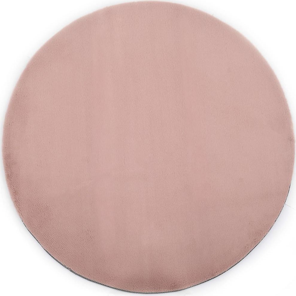 vidaXL Dywanik, 80 cm, sztuczne futro królika, brudny róż