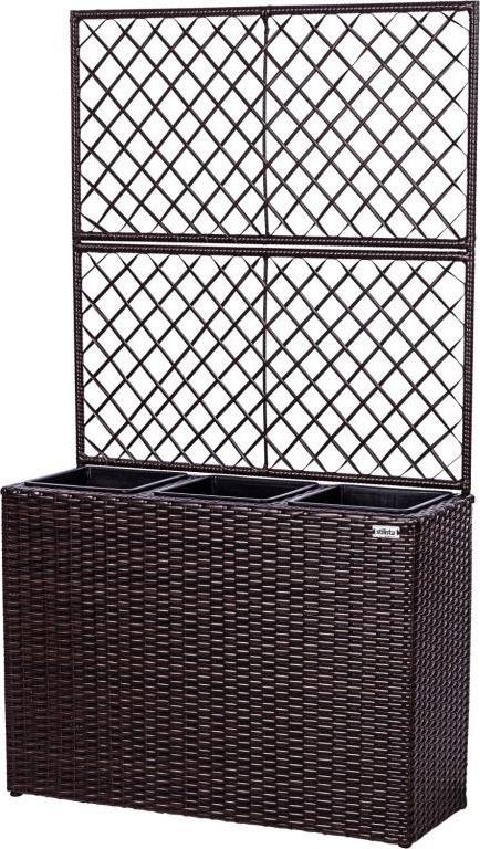 Stilista Stilista Stojak na doniczki z kratką podtrzymującą,brązowy