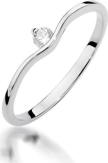 Best Diamonds złoty pierścionek z brylantem 0.09ct 23