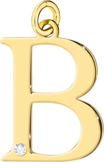 Lovrin Złota przywieszka 585 literka B z brylantem