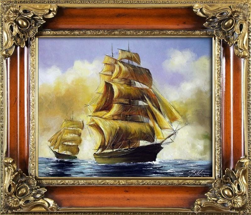 GO-BI Obraz "Marynistyka" ręcznie malowany 65x75cm