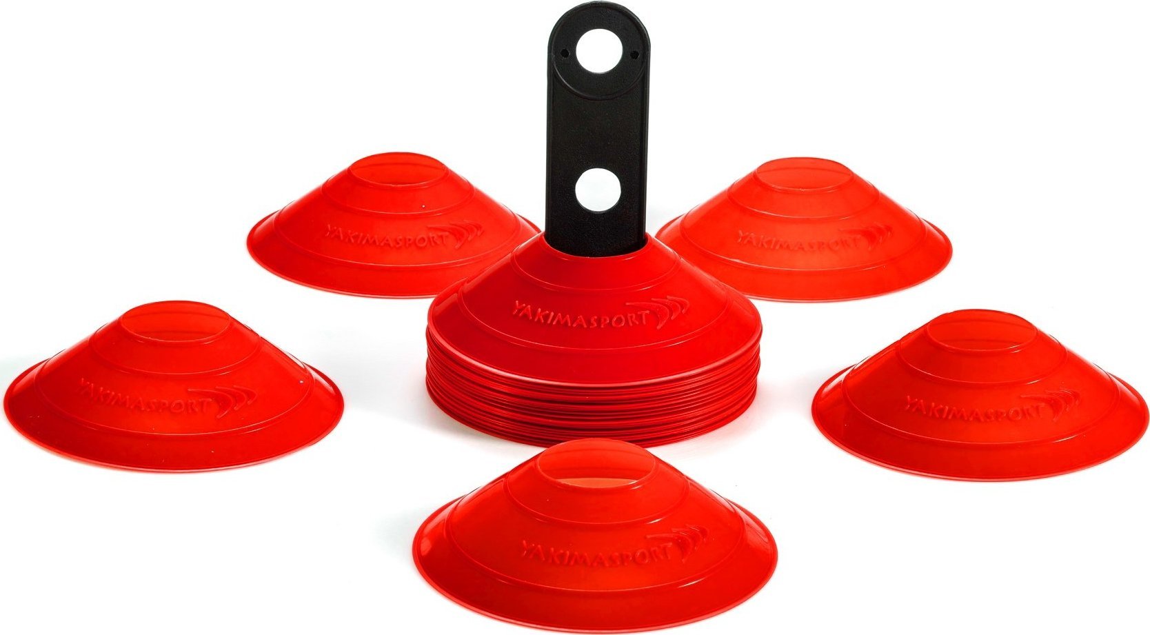 YakimaSport Wysepki, Stożek, Stożki, Kapturki, Grzybki treningowe w 1 kolorze Czerwony