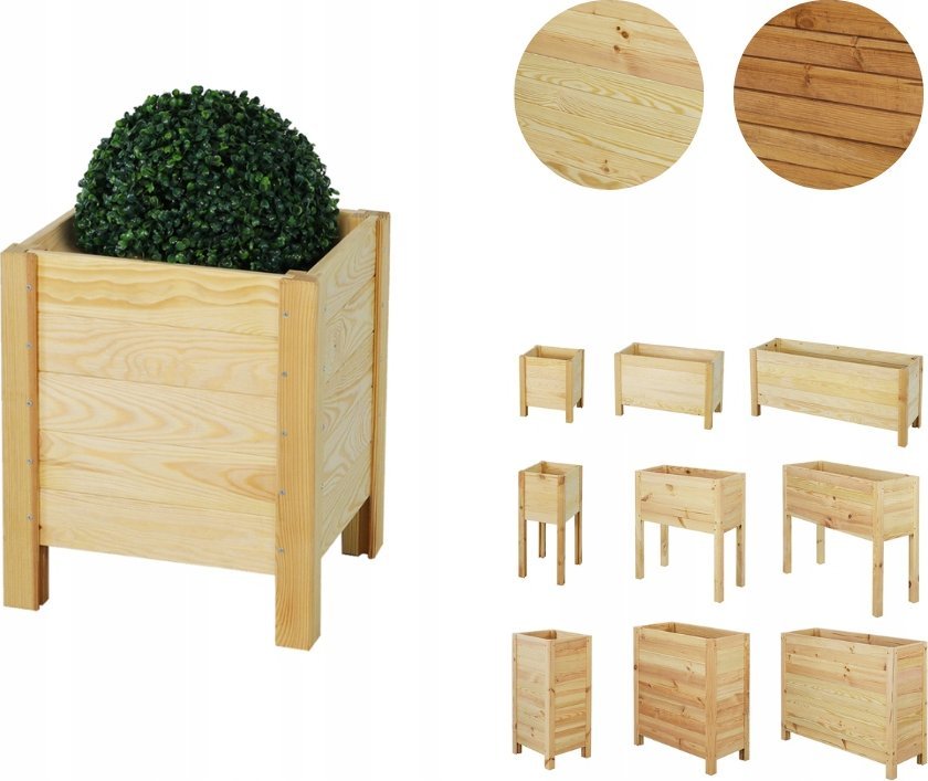 Wamar-Sosenka DREWNIANA DONICA SKRZYNIA BALKONOWA ERDES-4-1 NATURALNY DREWNO SOSNOWE