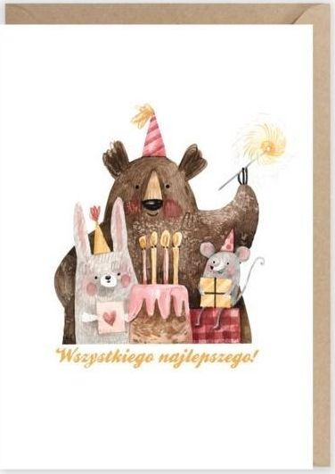 Cardie Kartka urodzinowa Wszystkiego najlepszego! K011
