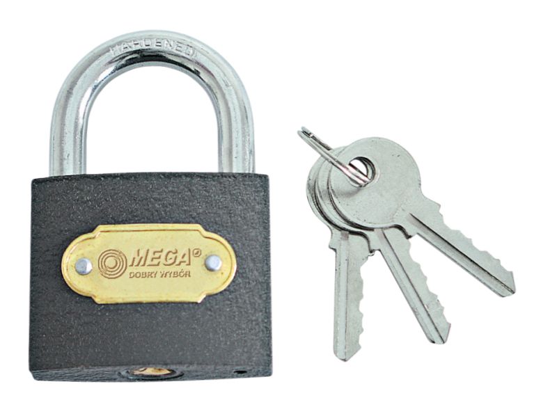 Mega Kłódka kabłąkowa żeliwna 63mm - 24463