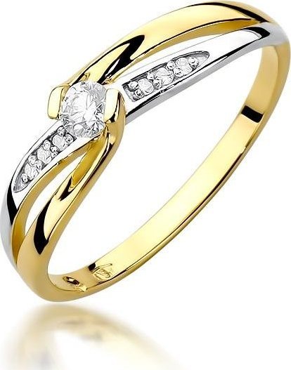 Best Diamonds złoty pierścionek z brylantem 0.13ct 23
