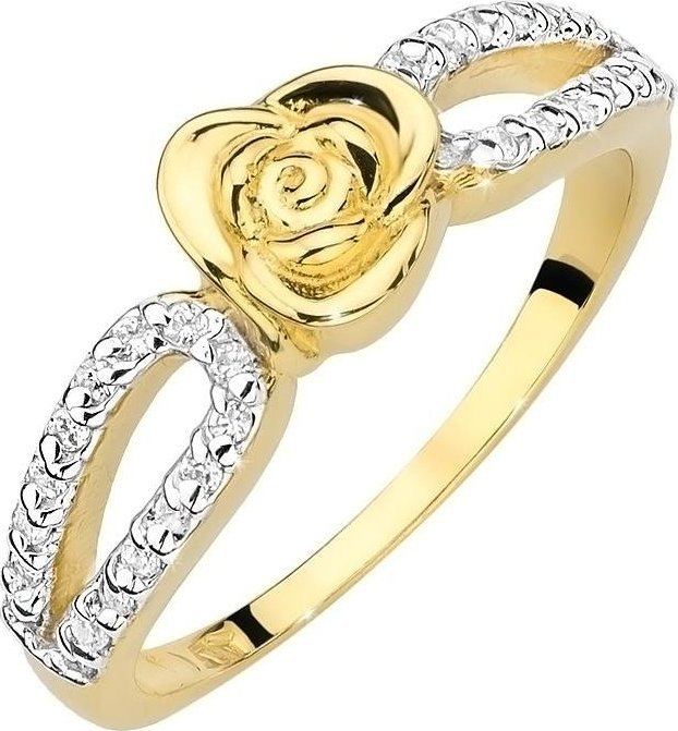 Best Diamonds złoty pierścionek z brylantem 0.16ct 23