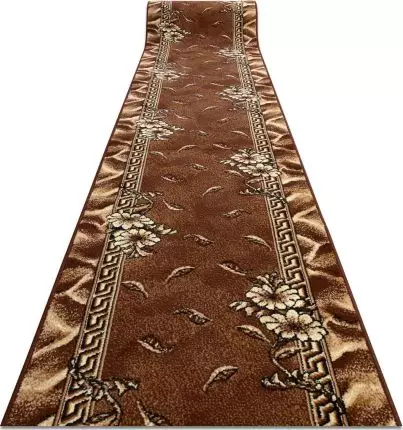 Dywany Łuszczów CHODNIK BCF TRIO brąz 100 cm, 100x940 cm