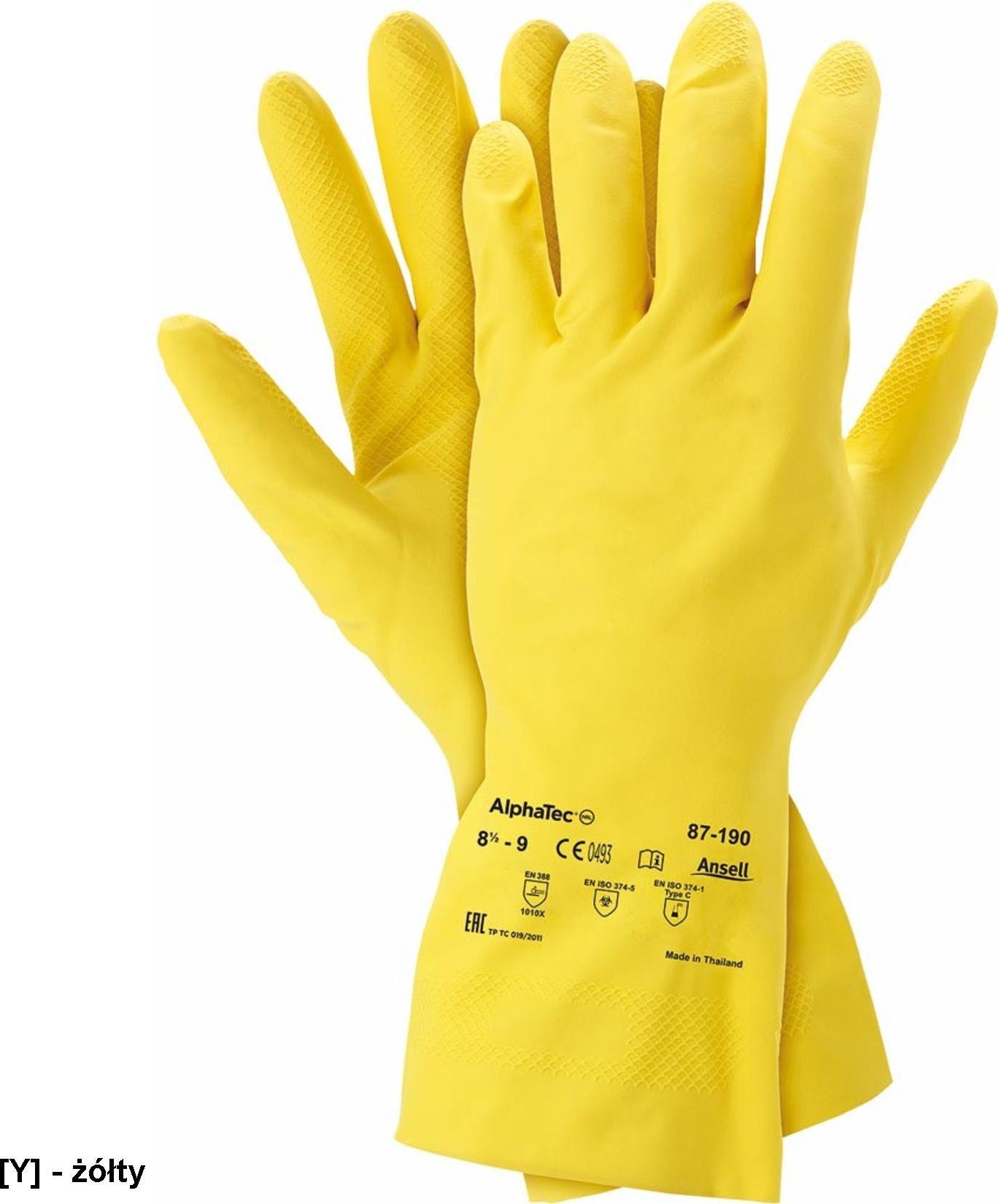 R.E.I.S. RAECONOH87-190 - ochronne rękawice gumowe 8